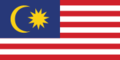 Flag with 11 alternating red and white stripes along the fly and a blue canton (occupying 7 stripes) bearing a crescent and an 11-point star.png